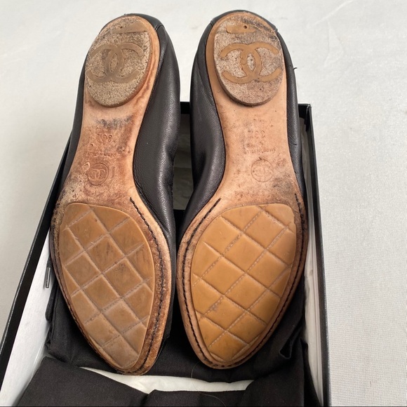 Chanel black classic elastic ballet flats 7 - Picture 7 of 15